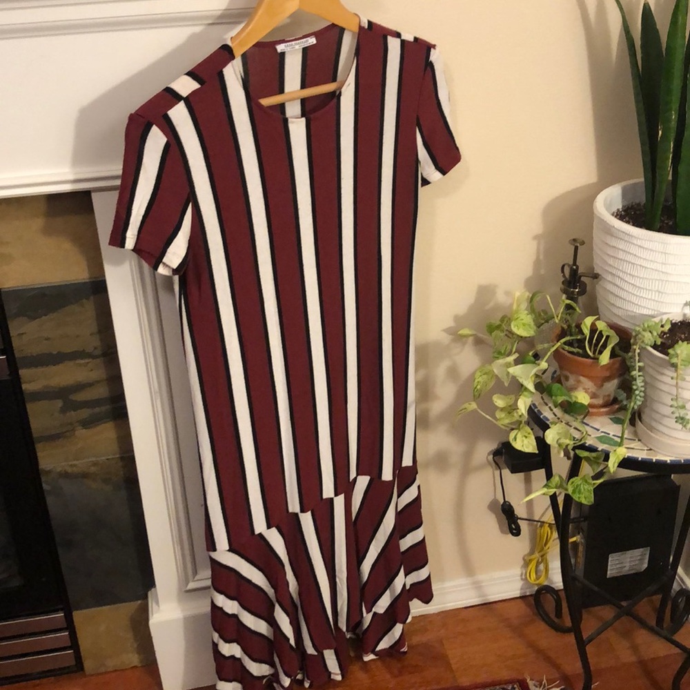 Zara Striped Midi Dress